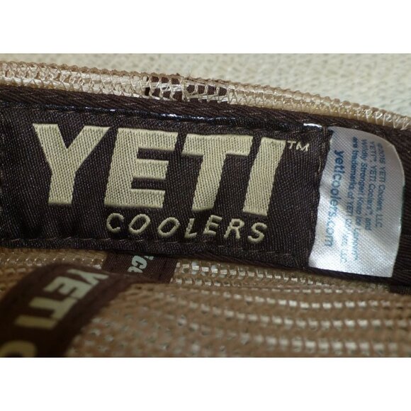 Yeti Brown Mesh Trucker Hat Adjustable Snapback Cap - Picture 7 of 9